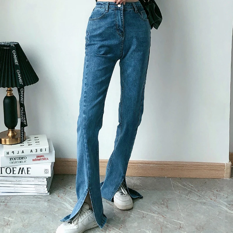 

Alien Kitty 2021 Summer Loose Hot Flare Stylish Wide Leg Pants Women Casual New High Waist Straight Plus Size Trouser Skinny