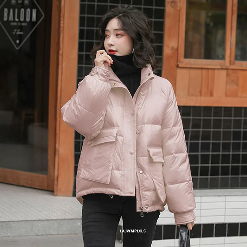 2021 Новый черный/оранжевый/белый/розовый зимняя куртка для женщин длинные толстые