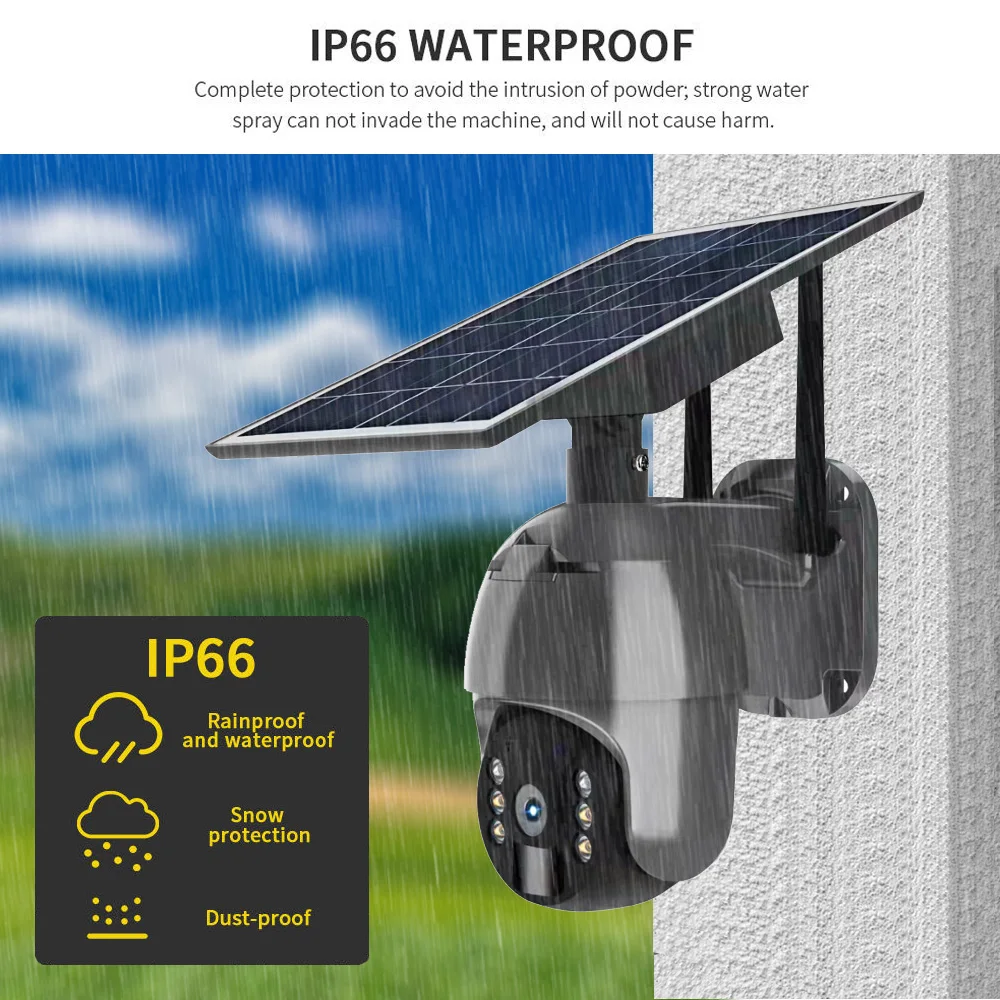 Цена Камера видеонаблюдения на солнечной батарее 4G SIM / WIFi PIR