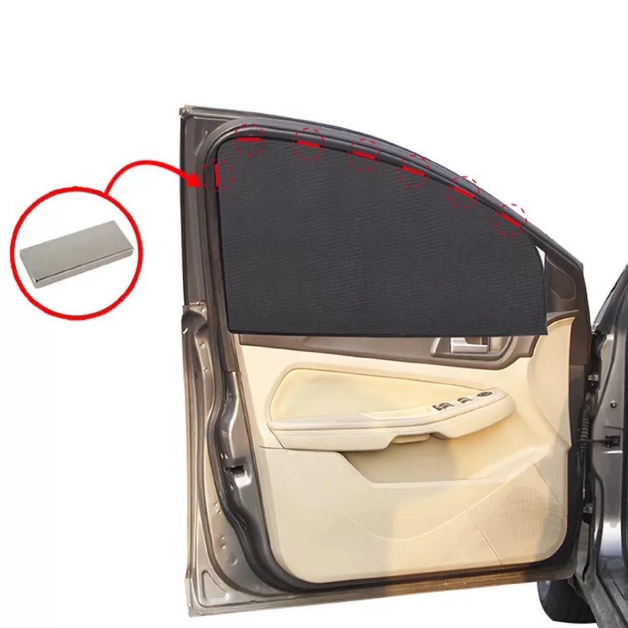 

Vehicle mounted sunshade automobile sunscreen curtain mesh side bumper sunshade magnet sunshade