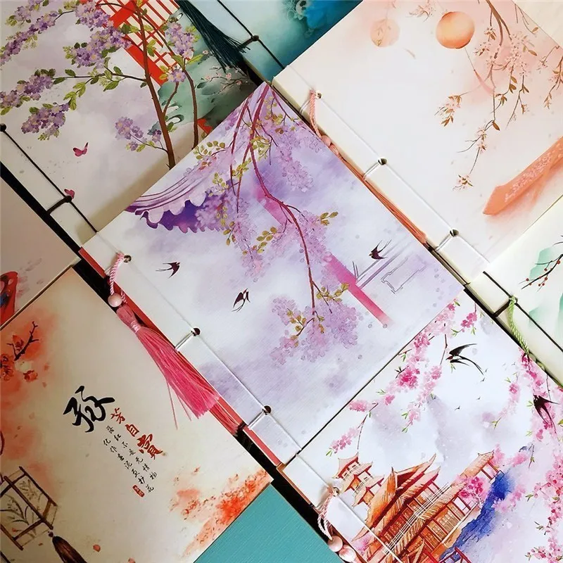 Chinese Style Vintage Notebook Sketchbooks Creative Students Diary Planner Notepad School Stationery Store Supplies 016038 | Канцтовары
