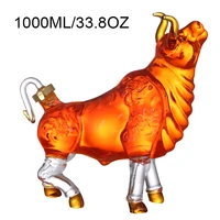 2021 cow shaped style home bar whiskey decanter for liquor scotch bourbon wine bottle 250ml 1500ml