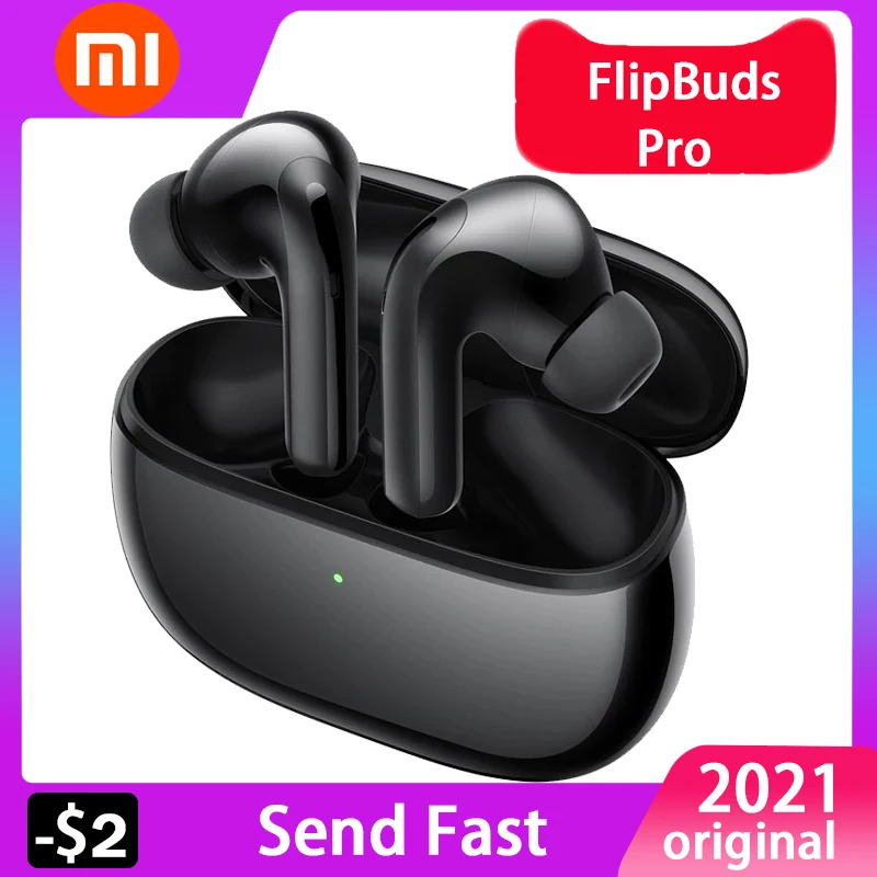 Xiaomi Mi FlipBuds Pro 40dB шумоподавление Наушники TWS 11 мм BT5.2 Беспроводная зарядка низкая
