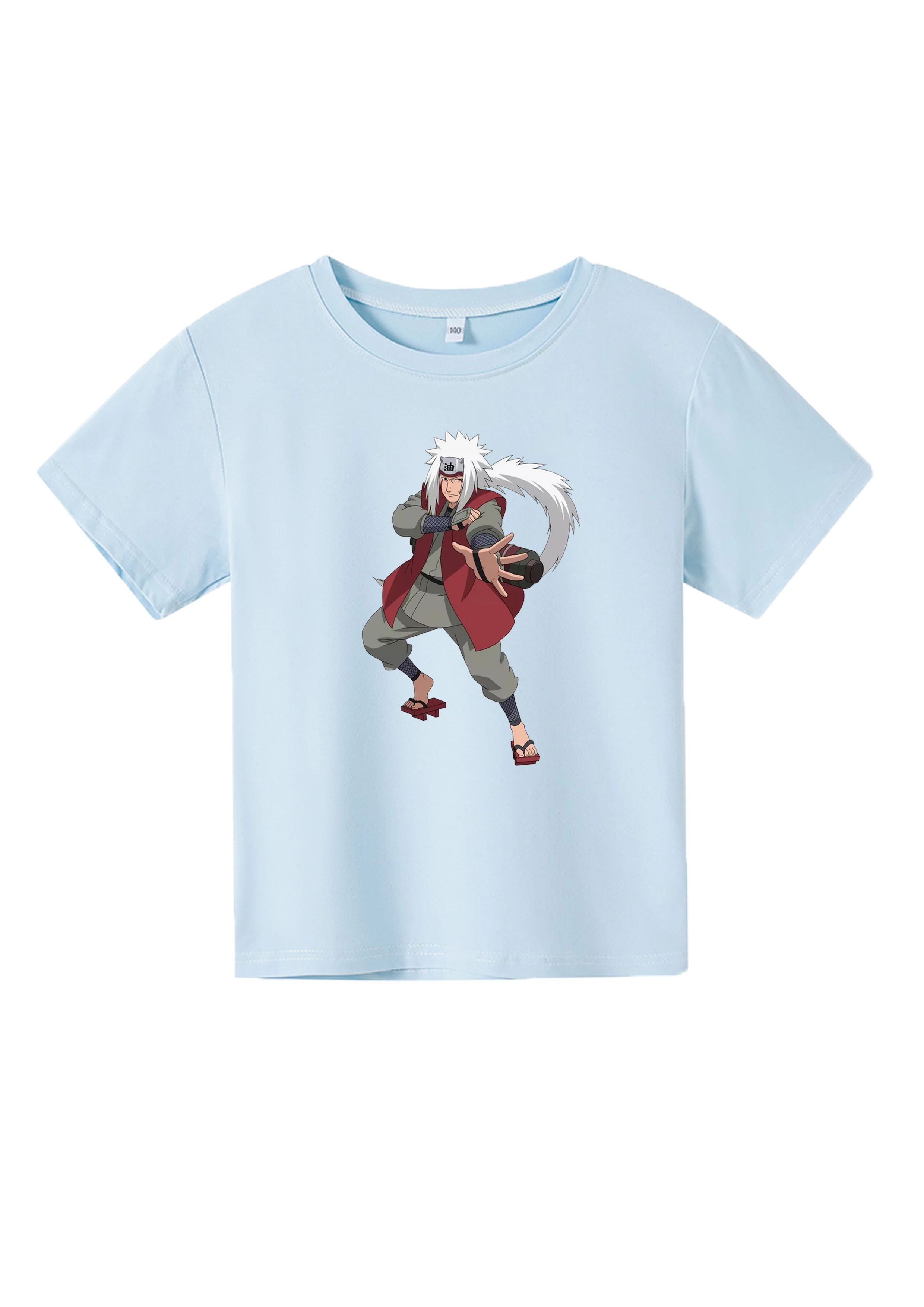 

T-shirt, Jiraiya short sleeve and pure cotton Tops for girls and boys, 2021 Summer Children's clothing, fashion Anime clothes