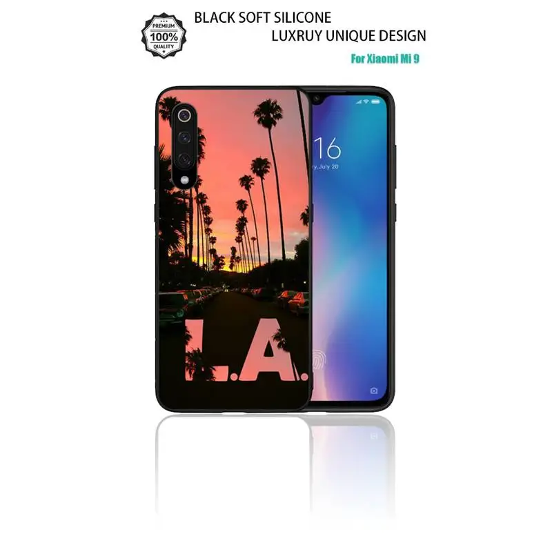 

Travel Los Angeles California case coque fundas etui for xiaomi note max mi 3 7 8 9se Redmi 7 7a 8 8t 10 pro lite cases cover