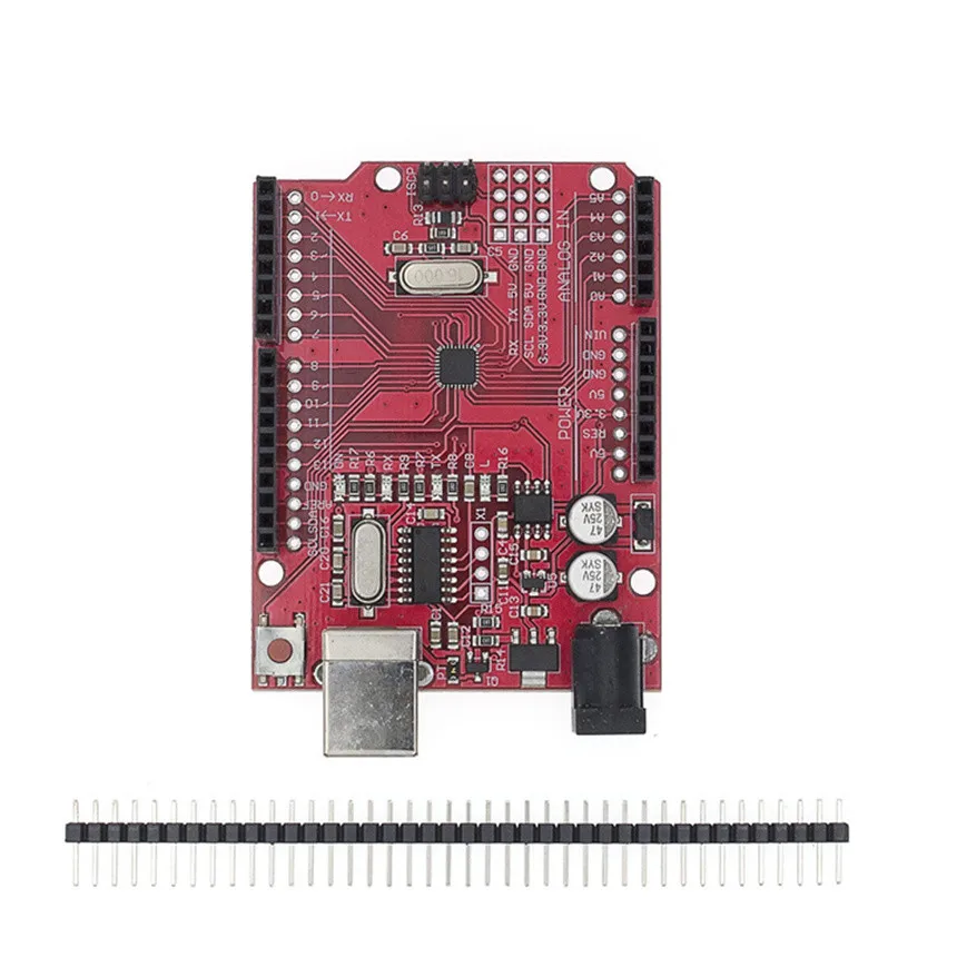 Red UNO R3 CH340G+ MEGA328P SMD чип 16 МГц для Arduino UNO R3 макетная плата USB кабель aega328p один комплект - Цвет: Red