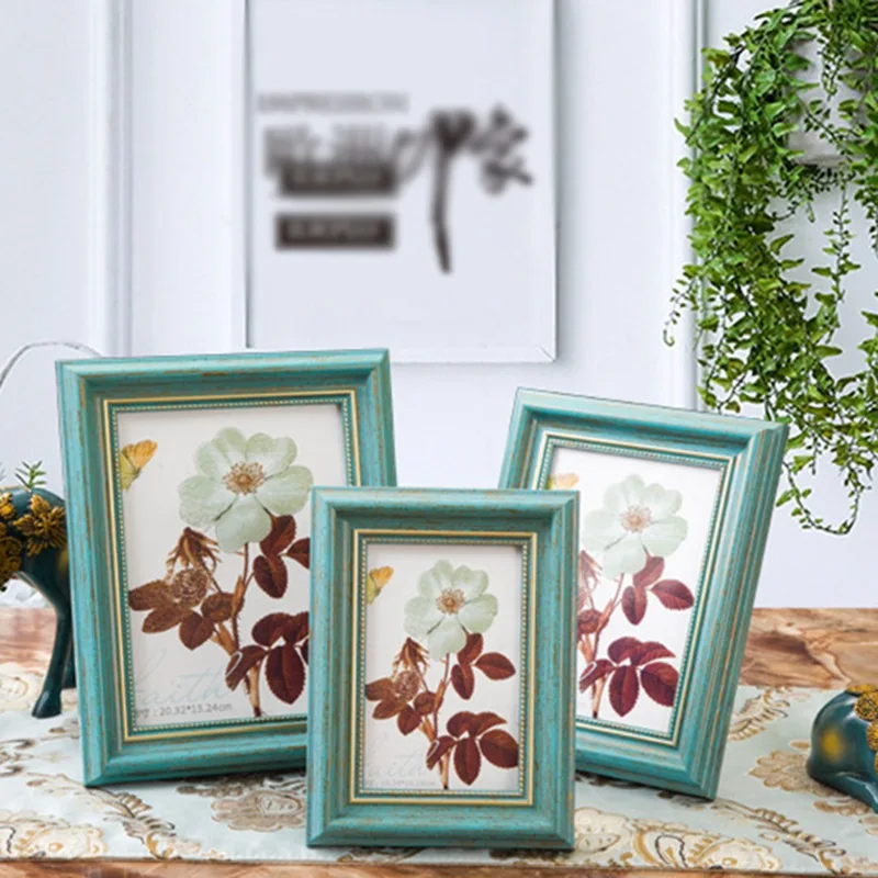 

Retro Nostalgic Photo Frame Rectangle Wall-mounted Photo Frame Picture Display Ornaments Living Room Corridor Bedroom Decor