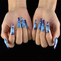 sm14210629 xl length press on long nails with satellite weather cloud chart design