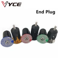 vyce 2 pcs of bike handlebar aluminum alloy plug rod handle cap color plug stopper bicycle parts equipment