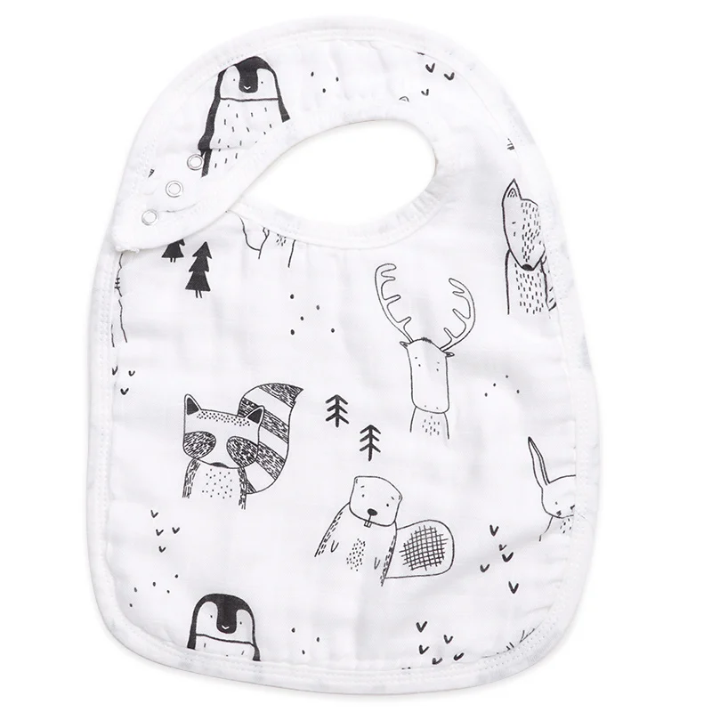 Nordic animals Muslinlife детские нагрудники Новинка бамбуковый хлопок высокого качества Babadores Para Bebe слюнявчик для младенца полотенце для мальчиков и девочек - Цвет: Nordic animals