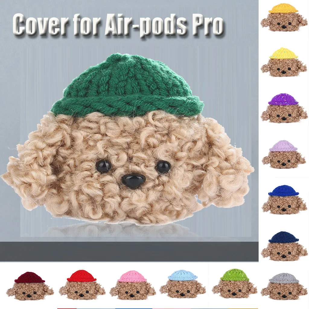 Защита HIPERDEAL для AirPods Pro 2019 беспроводной Чехол зарядки Вязаный милый плюшевый