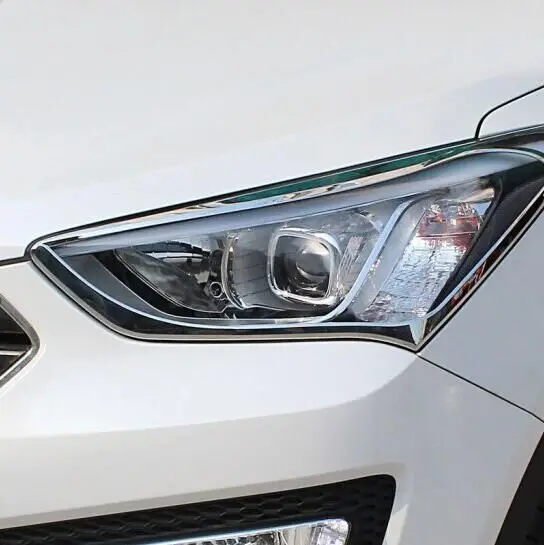 ABS Хромированная накладка на переднюю фару для Hyundai Santa Fe IX45 2013 2014 2015 2016 2017 |