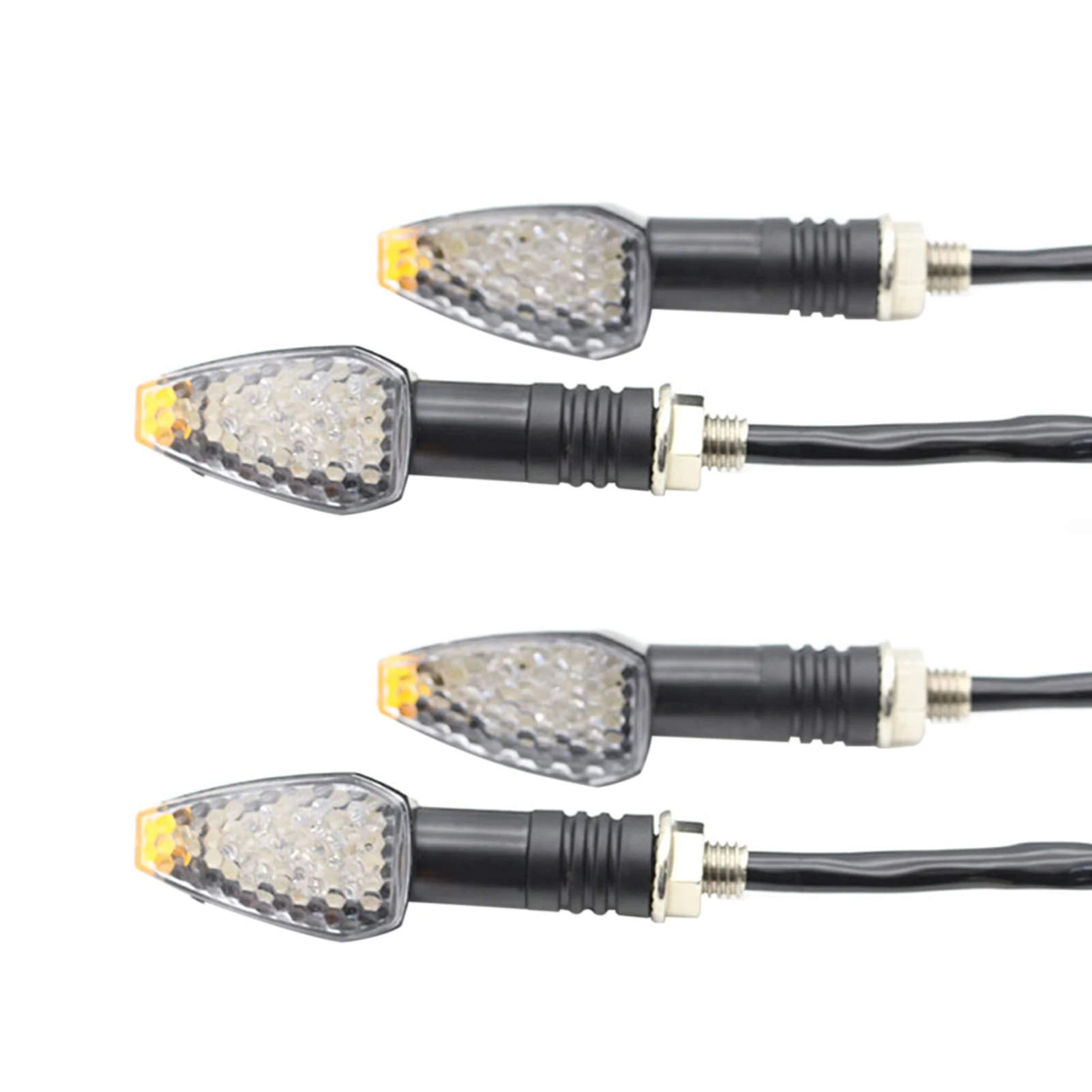 

4pcs Riding Durable Replacement Parts Indicator Lamp ABS Turn Signal Light Easy Install Outdoor Micro LED Night For Motorcycle