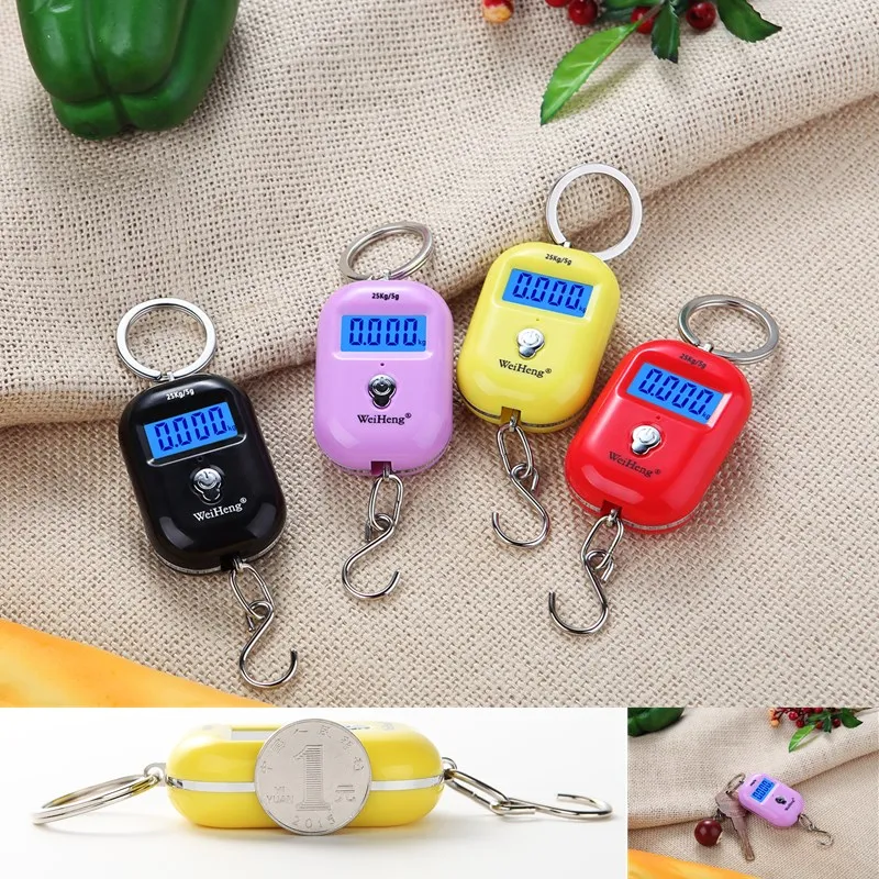 Новинка мини-весы с крючком 25 кг цифровые весы для чемоданов подвесные