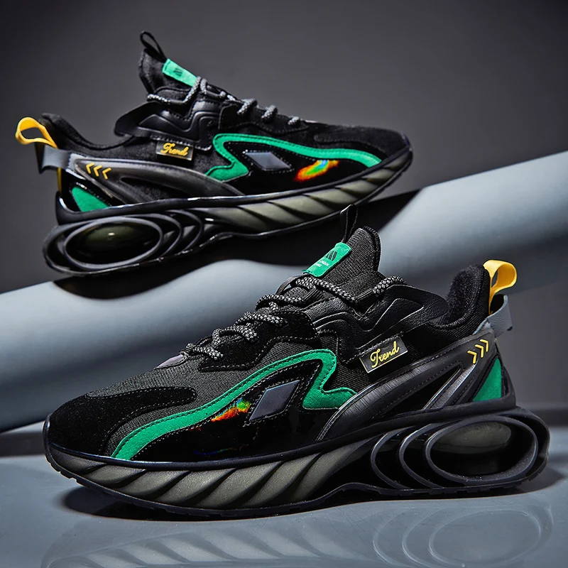 

Men's Blade Running Shoes Jogging Sneakers Walking Cushioning Basket Sports Trainers Male Outdoor Fitness Non-slip Comfortable