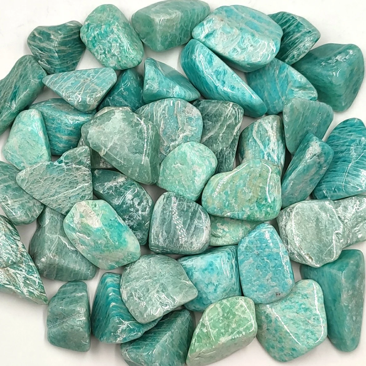 

100g Bulk Natural Amazonite Gravel Tumbled Stone Crystal Healing Reiki Gemstone Mineral Specimen Aquarium Decoration