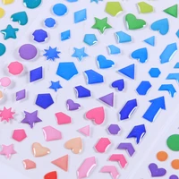 colored love stars epoxy crystal stickers cartoon fashion pvc stationery stickers scrapbooking diy diary stick