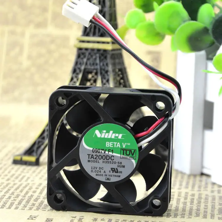 

Free Shipping Original NIDEC 5015 H35520-58 DC 12V 50mm 5cm 0.024A 3Wire server inverter computer cpu case axial Cooling Fan