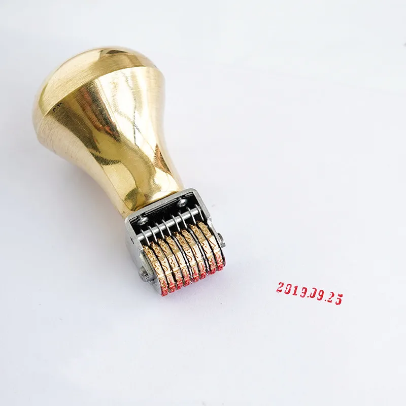Ретро-штамп с датой медный металлический штамп календарем временем diy ручная