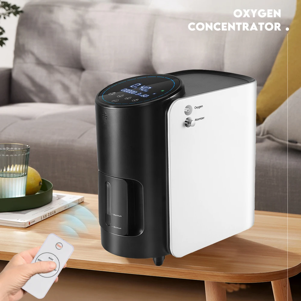 

VARON 1-7L/min Adjustable Oxygen Concentrator Generator Oxygen Making Machine Without Battery Air Purifier AC110V AC220V Y-101W