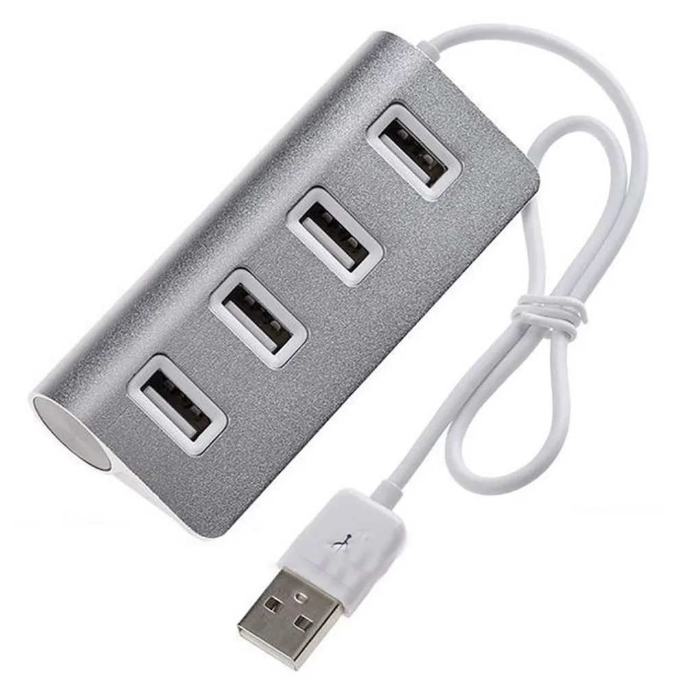 Usb-хаб высокоскоростной мини 4 порта USB2.0 концентратор для настольного ноутбука алюминиевый сплав