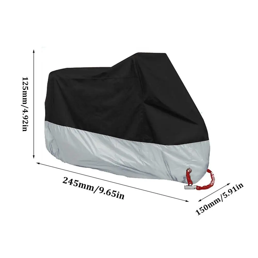 

Motorcycle Cover Protective Outdoor Indoor 190T Sun Protection Rainproof Dust-Proof Motorbike Rain Cover