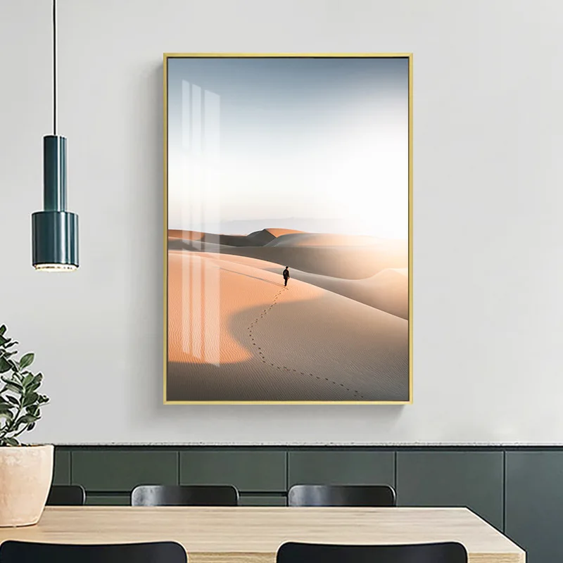 

Room Decor Posters Aesthetic Vintage Modern Small Fresh Morante Color Canvas Painting Desert White Clouds Beautiful Landscape