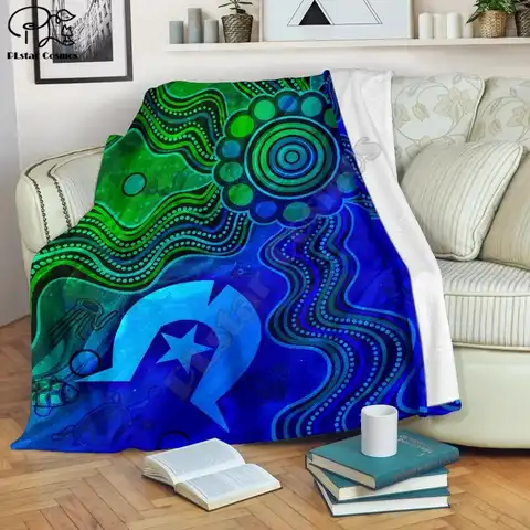 Флисовое одеяло с 3D-принтом, семейное одеяло с изображением флага торресовых островов, летнее одеяло для взрослых и детей