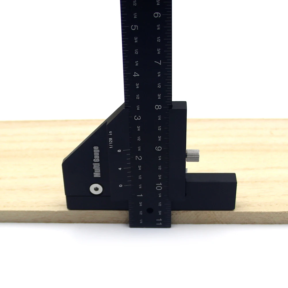 

Multifunction Inch MM Woodworking Scriber Gauge Aluminum Steel Measuring Marking Framing Ruler Tool for Carpentry Tools Kit Set