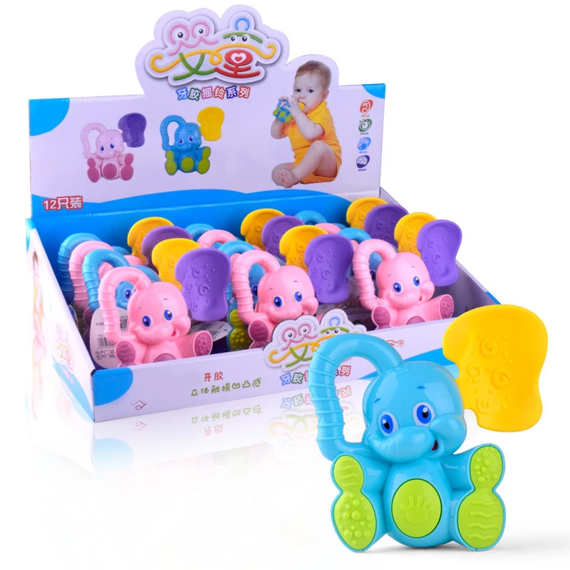 

1Pcs/lot Baby Rattle Toys Deer Elephant Hand Grip Soft Rattles Shaker Teether Infant Newborn Teether Educational Toys dropship