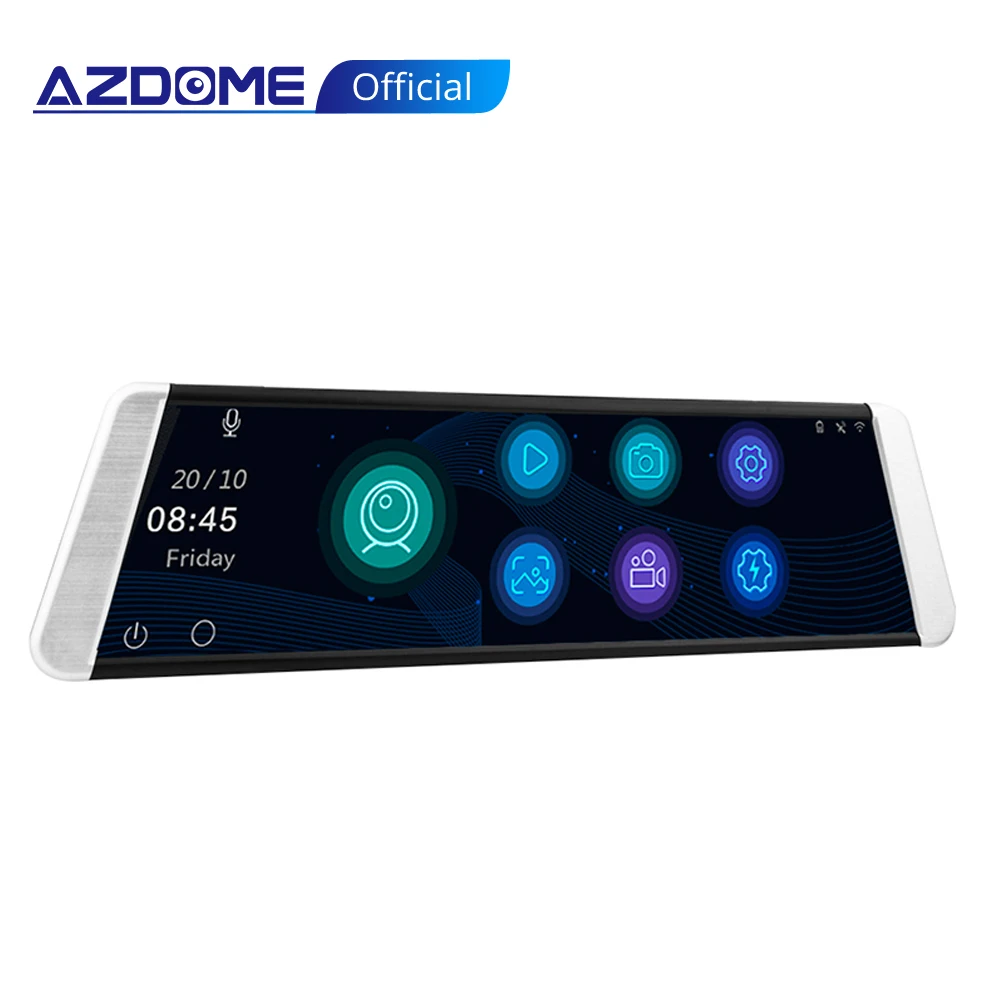AZDOME HS790B полноэкранный двойной sony IMX323 сенсорный видеорегистратор передний 1080P задний 1080P поток видео Зеркало Автомобильный видеорегистратор gps WiFi
