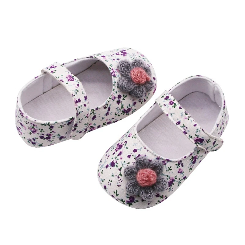 Обувь для малышей с мягкой подошвой первых шагов Нейлоновая застежка Дышащая