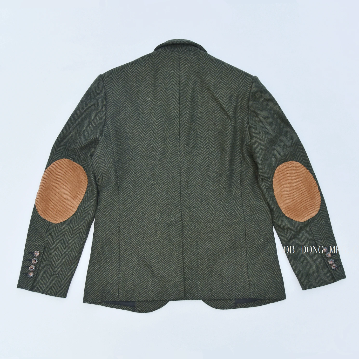 Beste Bob Dong Retro Stijl Tweed Jas Blazer Mannen Visgraat Wol Sport Jas Groen