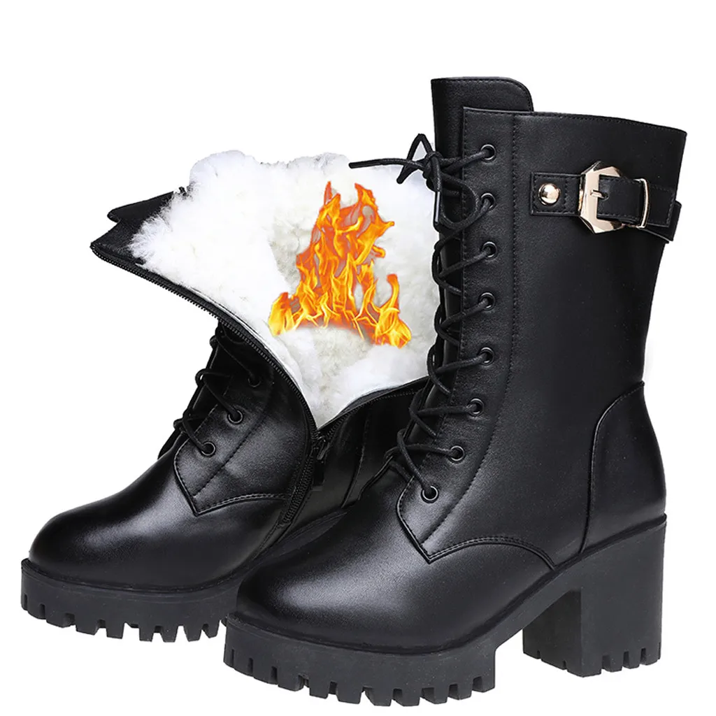 Женские ботинки на шнуровке черные кожаные ботильоны полусапожки среднем