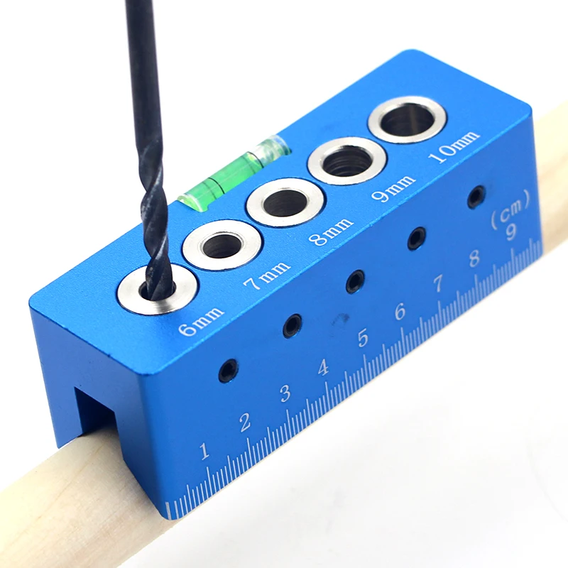 

Drill Straight Angular Guide Doweling Jig Wood Doweling Device Hole Jig Kit Aluminum Alloy Holes Drill Guide Locator Locator
