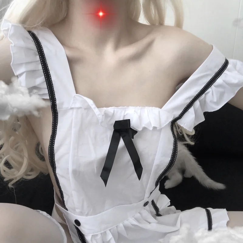 

Japanese Cute Maid Uniform Sexy for Women Role Play Pajamas Sexy Lingerie School Girl Cosplay Costume Maid Servant Nightdress