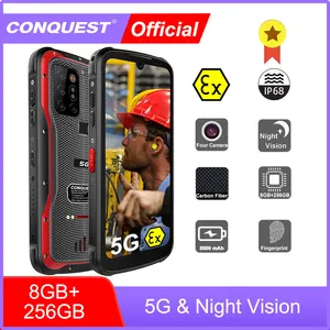 CONQUEST S20 ATEX 5G Night Vision Smartphone IP68 Waterproof 48MP
Camera 8GB RAM 256GB ROM 6.3 Inch Global Version Mobile Phones