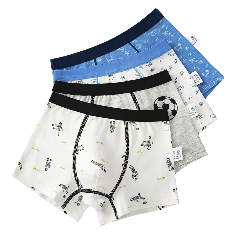 

Full Cotton Boys Boxer Underwear Football Graphic Kids Boy Shorts Bottoms Kids Clothes for 3 4 6 8 10 12 14 Years Old OKU203022