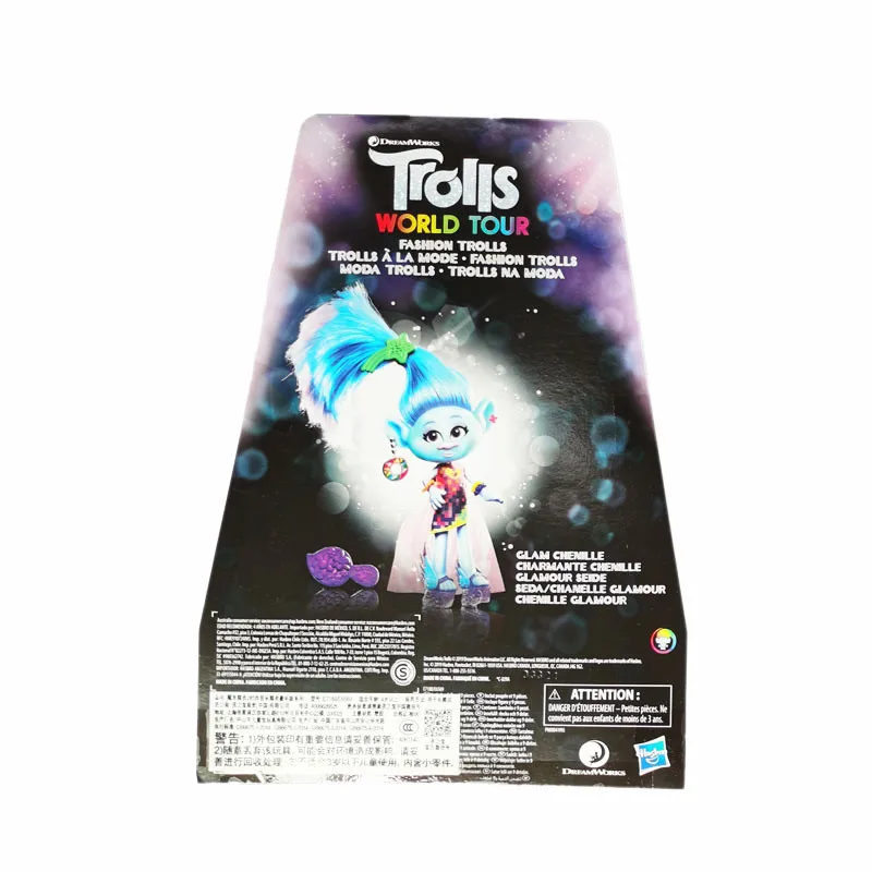 

New Hasbro Trolls 2 World Tour Toys Doll Fashion Music Fairy Bobby Dress Up Doll Cartoon Trolls Action Figures Dolls Kids Toy