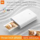 Карманный принтер Xiaomi Mijia AR 300 точекдюйм, портативный дорожный карманный мини-принтер для фотографий на вечеринке, камера для фотографий сделай сам, 500 мАч