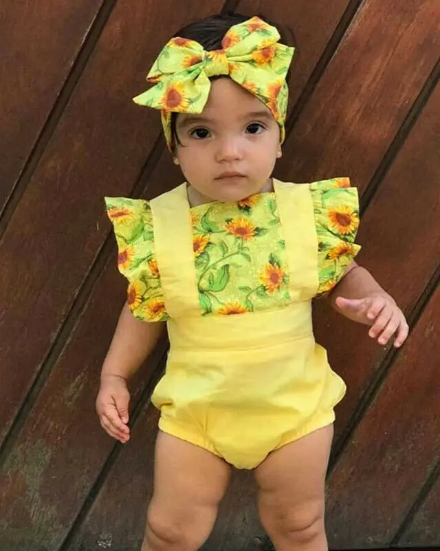 

Newborn Infant Kid Baby Girl Outfit Romper Bodysuit Sunsuit Jumpsuit Clothes Set
