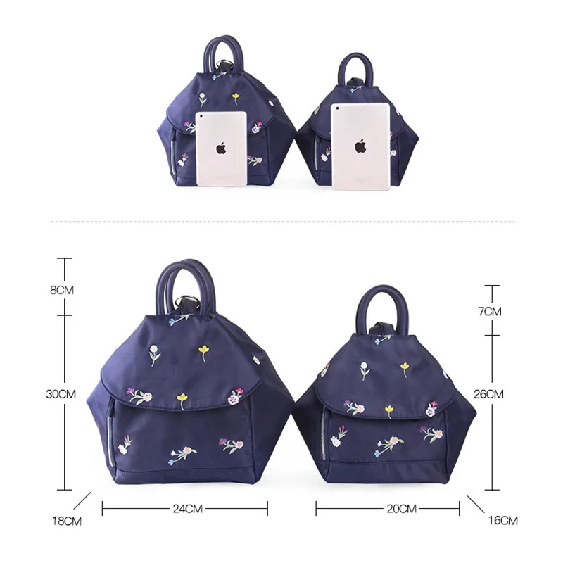 

LILY QUEEN Oxford Cloth Backpack Women Wild Travel Large Capacity Backpack Female Zipper Bag