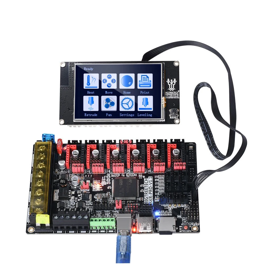 BIGTREETECH SKR PRO V1.1 плата управления 32 бит+ TMC2209 TMC2208 TMC2130+ TFT35 V2.0 части 3d принтера VS SKR V1.3 MINI E3 MKS GEN L