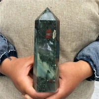 natural blood stone quartz obelisk crystal wand healing