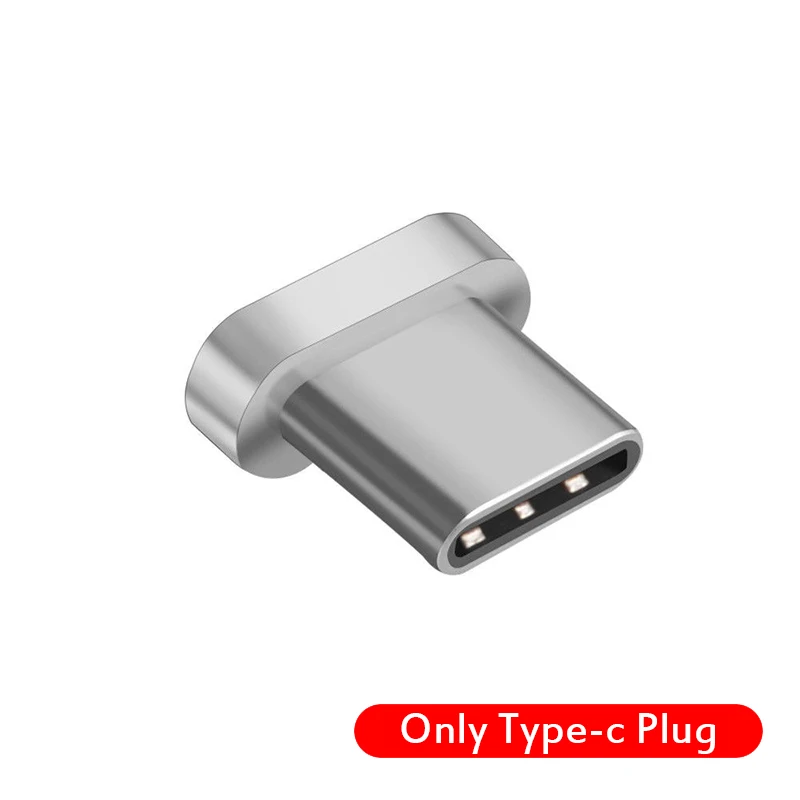 Магнитный кабель USB кабель с нейлоновой оплеткой Магнит Micro USB кабель с светильник для быстрой зарядки передачи и синхронизации данных Зарядное устройство кабель для передачи данных для Iphone samsung Android - Цвет: Only Type-c Plug