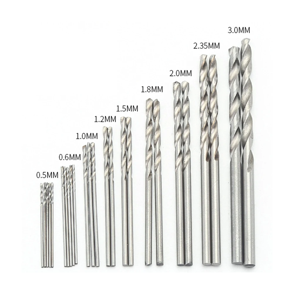 

25pcs Micro Twist Drill Bit Combination Set 0.5/0.6/1.0/1.2/1.5/1.8/2.0/2.35/3.0mm HSS Drilling Bits Power Hand Tool for Jewelry