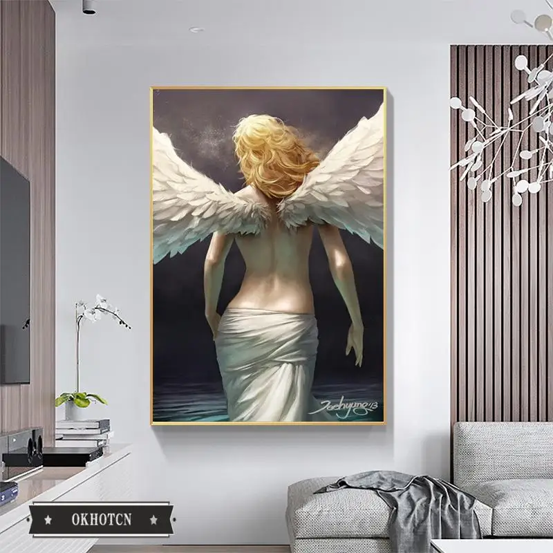 Hair Angel With Wings Posters And Prints Modern Canvas Paint