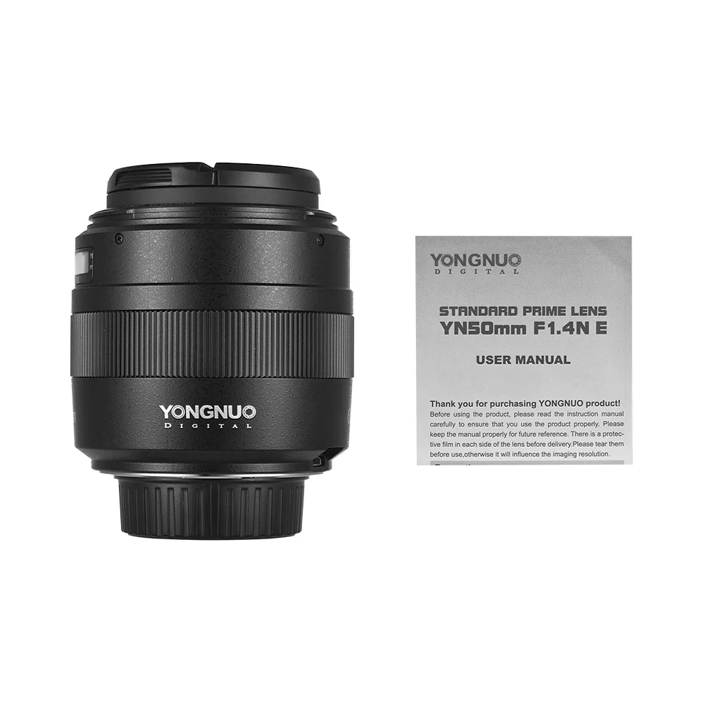 Светодиодная лампа для видеосъемки YONGNUO YN50MM 50 мм F1.4N F1.4 E Стандартный PrimeAuto объектив AF/MF объектив для Nikon D7500 D7200 D7100 D7000 D5600 D5500 D5300 D5200 D5100