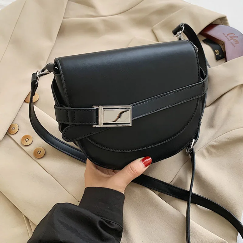

Fashion Women Messenger Bags Luxury Designer Shoulder Bags 2020 PU Leather Semicircle Crossbody Bags For Ladies Bolsas Feminina
