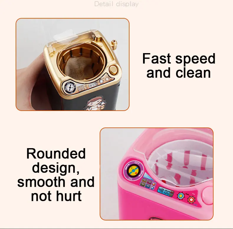 Electric Makeup Brushes Puff Washing Machine Sponge Washer Cleaning Tools Mini Simulation Children's Toy | Красота и здоровье